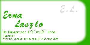 erna laszlo business card